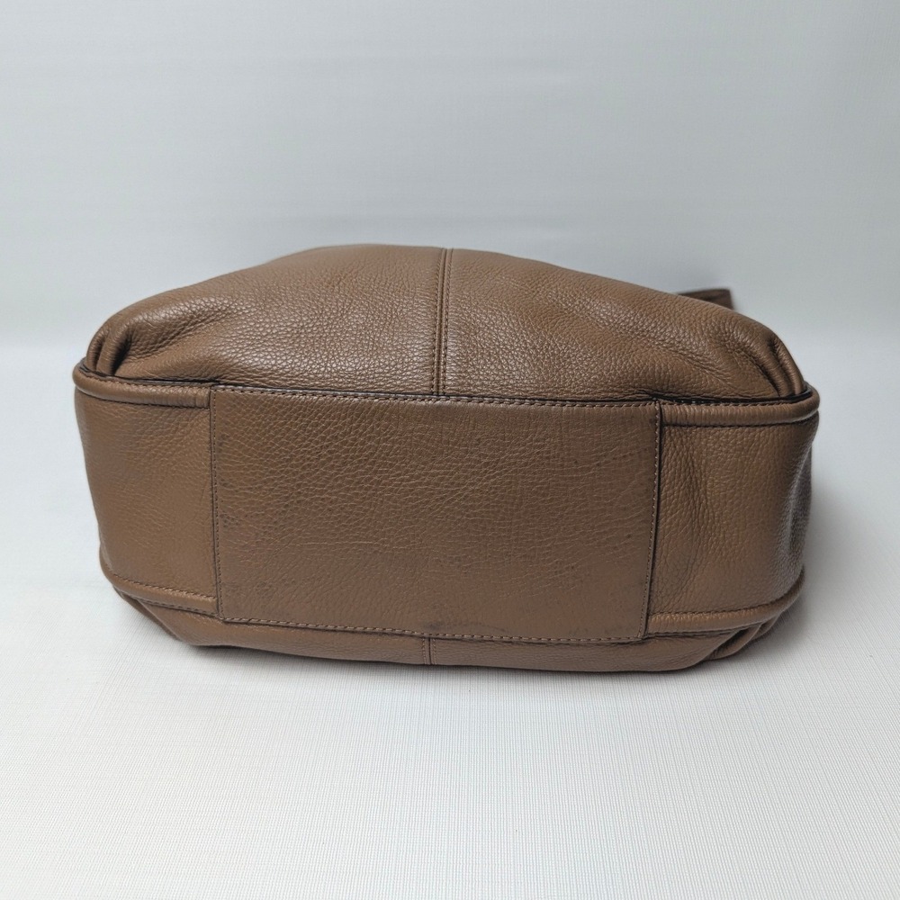 Coach Madison Phoebe Brown Pebbled Leather Shoulder Bag Hobo F23309 Large Tassel - Picture 6 of 10